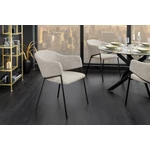 Kép 4/10 - NOBLESSE karfás bézs szék fekete lábakkal