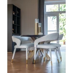 Kép 2/8 - Blackbone metal bronz - fekete ovális étkezőasztal - 230 cm