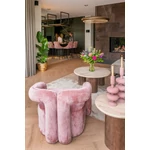 Kép 9/9 - Dana rózsaszín szőrös pihenőszék/fotel