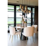 Kép 2/5 - Degas márvány-fekete dohányzóasztal - 120 cm