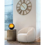 Kép 8/10 - Jago fehér bouclé fotel - arany lábbal