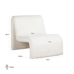 Kép 6/6 - Kelly fehér relax fotel