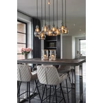 Kép 2/7 - Linsey khaki bársony bárszék - 2 db-os szett