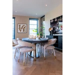 Kép 2/4 - Macaron fekete-bronz tölgyfa-fém étkezőasztal - 235 cm