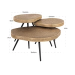 Kép 4/4 - Symba bronz dohányzóasztal - 3 db