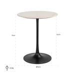 Kép 3/3 - Tavolo bézs  Bisztróasztal - 70 cm