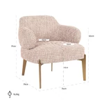 Kép 8/8 - Vénusz fotel trendi rózsaszín