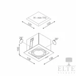 Kép 2/2 - Squares állmennyezetbe süllyeszthető spotlámpa