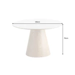 Kép 10/10 - UNIQUE étkezőasztal fehér márvány kerámialappal - 120 cm