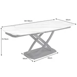 Kép 10/10 - INCEPTION ovális, kihúzható étkezőasztal (130–190 cm)