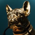 Kép 3/5 - Francis asztali lámpa, francia bulldog - arany