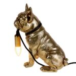 Kép 4/5 - Francis asztali lámpa, francia bulldog - arany