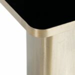 Kép 4/4 - Dania fekete-arany dohányzóasztal üveg asztallappal - 45 cm
