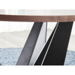 Kép 6/6 - Narella diófa és fekete acél étkezőasztal - 150 cm