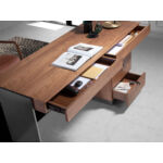 Kép 5/5 - Puldio diófa és acél íróasztal - 160 cm