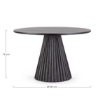 Kép 4/4 - Orissa asztal fekete színben 120 cm