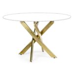 Kép 1/3 - George arany asztalláb - kör alakú asztalüveghez