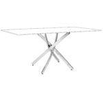 Kép 1/2 - George ezüst króm asztalláb - téglalap alakú asztalüveghez