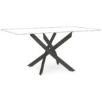 Kép 1/2 - George fekete asztalláb - téglalap alakú asztalüveghez
