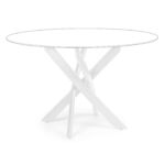 Kép 1/2 - George fehér asztalláb - kör alakú asztalüveghez