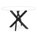 Kép 1/2 - George fekete asztalláb - kör alakú asztalüveghez