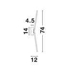 Kép 3/3 - Nova Luce Raccio LED falikar