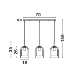 Kép 5/5 - Nova Luce Velor függesztett lámpa