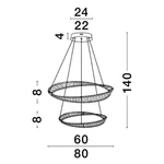 Kép 4/5 - Nova Luce Aurelia 2-5-ös függesztett lámpa