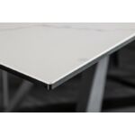 Kép 4/7 - Lora kerámia fehér márvány étkezőasztal 180 cm - 230 cm-re bővíthető