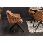 Kép 4/8 - EUPHORIA barna bársony forgószék fekete lábakkal