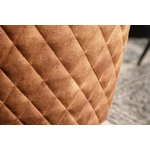 Kép 7/8 - EUPHORIA barna bársony forgószék fekete lábakkal