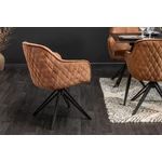 Kép 3/8 - EUPHORIA barna bársony forgószék fekete lábakkal