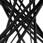 Kép 4/5 - Girona fekete dohányzóasztal üveg asztallappal - 70 cm