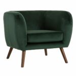 Kép 2/8 - PELI fotel bársony - smaragdzöld