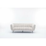 Kép 2/6 - Noblesse pezsgő színű bársony kanapé 225 cm