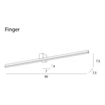 Kép 3/7 - FINGER ROUND fali lámpa - méretek