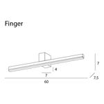 Kép 3/7 - FINGER fali lámpa - méretek