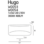 Kép 3/3 - Hugo fali lámpa - arany