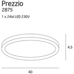 Kép 2/2 - Prezzio fali lámpa - kör alakú