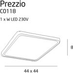Kép 2/2 - Prezzio fali lámpa - négyzet alakú