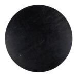 Kép 5/8 - Ironville fekete márvány - arany dohányzóasztal fekete lábakkal - 90 cm