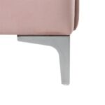 Kép 4/5 - Belmond rózsaszín bársony ágy ezüst lábakkal - 120x200 cm
