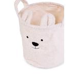 Kép 3/3 - Teddy törtfehér macis tárolókosár