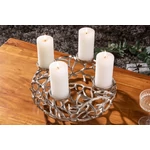 Kép 2/6 - Holly ezüst adventi koszorú - 38 cm