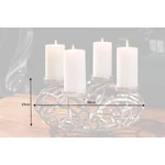 Kép 6/6 - Holly ezüst adventi koszorú - 38 cm