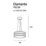 Kép 3/4 - Diamante csillár_38 cm