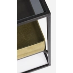 Kép 6/6 - Laguna dohányzóasztal arany, fekete 62x62 cm