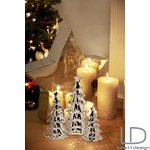 Kép 2/2 - Ezüst fenyőfa dekoráció - 16 cm