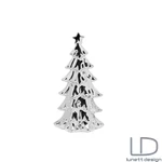 Kép 1/2 - Ezüst fenyőfa dekoráció - 22 cm