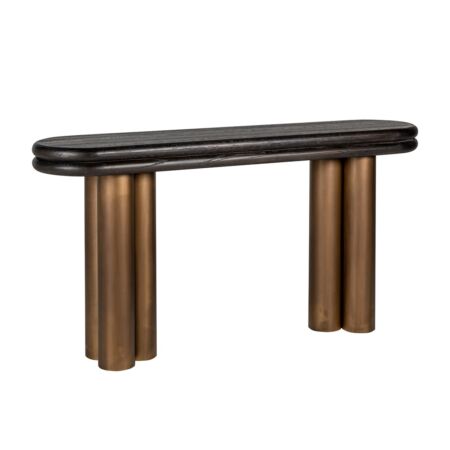 Macaron fekete-bronz konzolasztal - 160 cm